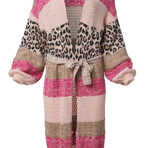 Mixed Print Belted Duster - Picture 5 of 8